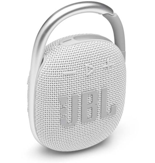 JBL Clip 4 Waterproof Portable Bluetooth Speaker - White JBLCLIP4WHT
