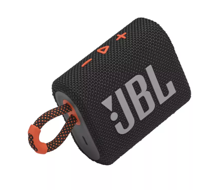 JBL GO 3 Portable Waterproof Bluetooth Speaker - Black & Orange JBLGO3BLKO