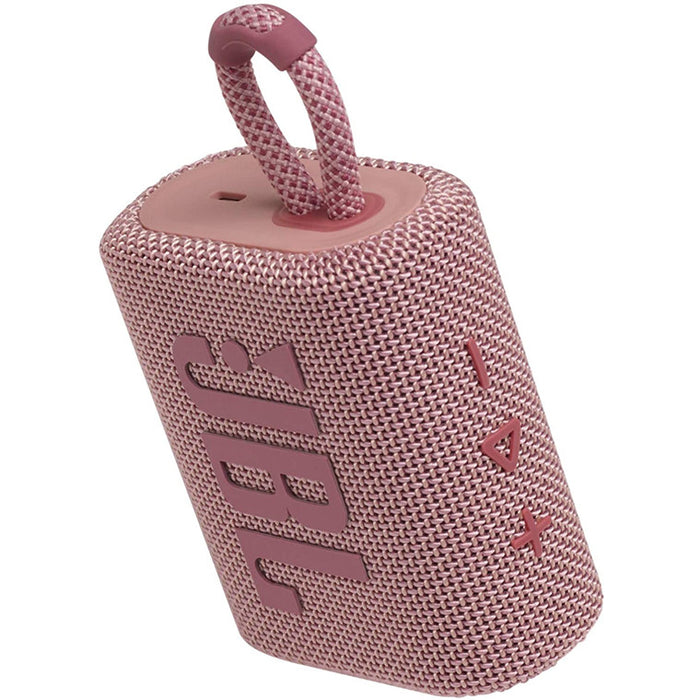 JBL GO 3 Portable Waterproof Bluetooth Speaker - Pink JBLGO3PINK