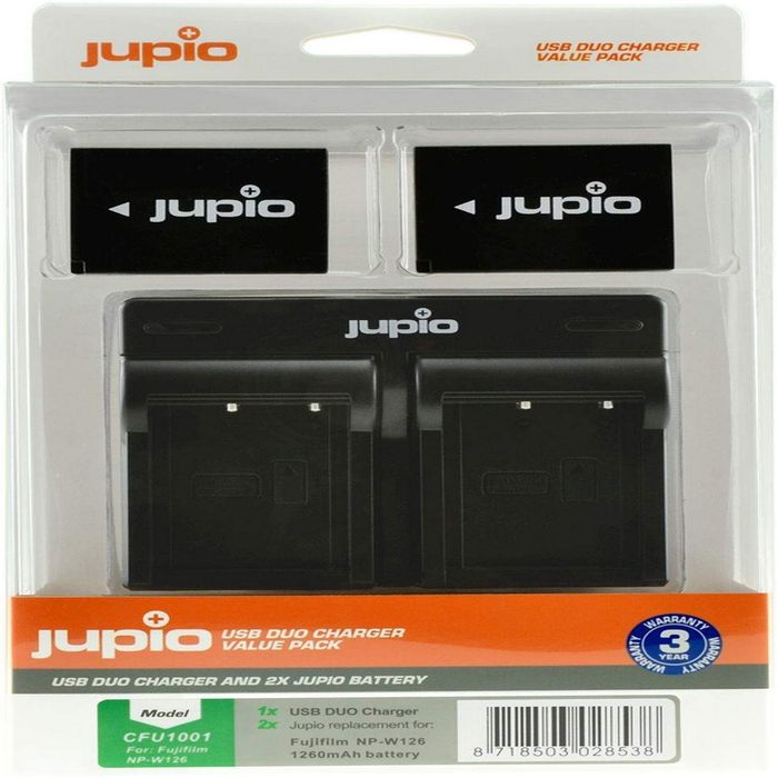 Jupio KIT 2X NP-W126S 1260MAH + USB DUAL CHARGER