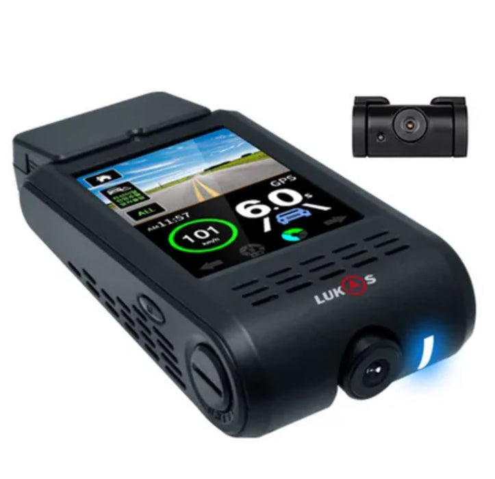 QVIA LUKAS DASHCAM Dash Cam 2CH 1440+1080 LCD+WIFI+GPS