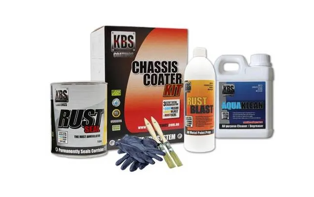 KBS Chassis Coater Kit for Full Size Car / Ute - Gloss Black 57001