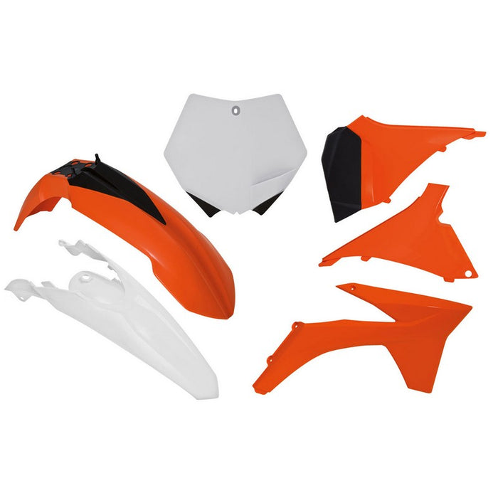 PLASTICS KIT RTECH FRONT & REAR FENDERS & RADIATOR SHROUDS & AIRBOX COVERS & FRONT NUMBER PLATE