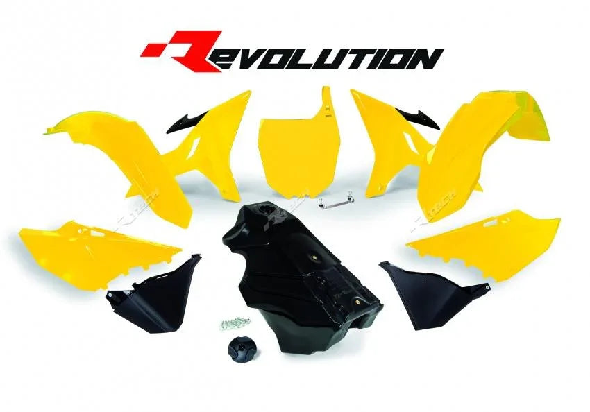 REVOLUTION PLASTICS KIT YAMAHA YZ125 YZ250 YZ250X 02-21 YELLOW BLACK - LX2001 - Homewares, Outdoor, Phone Accessories, Cases, Speakers, Headphones + More -