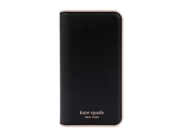 Kate Spade Apple iPhone 14 Plus 6.7" Folio Wallet Case - Black
