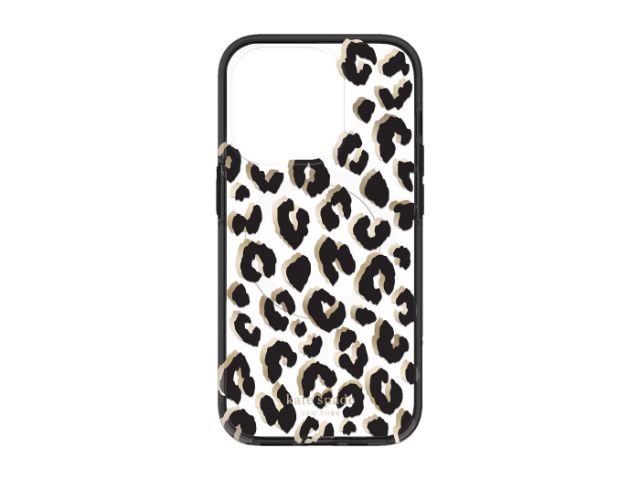 Kate Spade Apple iPhone 14 Pro 6.1" Protective Hardshell Case - Leopard Black