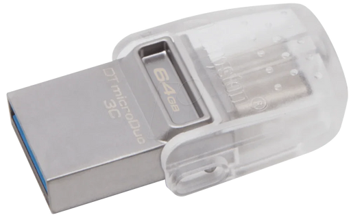 Kingston DataTraveler microDuo 3C USB-C 64GB Drive DTDUO3C/64GB - LX2001 - Homewares, Outdoor, Phone Accessories, Cases, Speakers, Headphones + More -