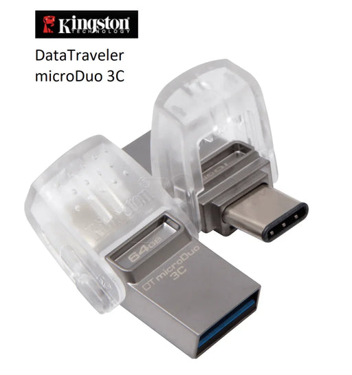 Kingston DataTraveler microDuo 3C USB-C 64GB Drive DTDUO3C/64GB - LX2001 - Homewares, Outdoor, Phone Accessories, Cases, Speakers, Headphones + More -