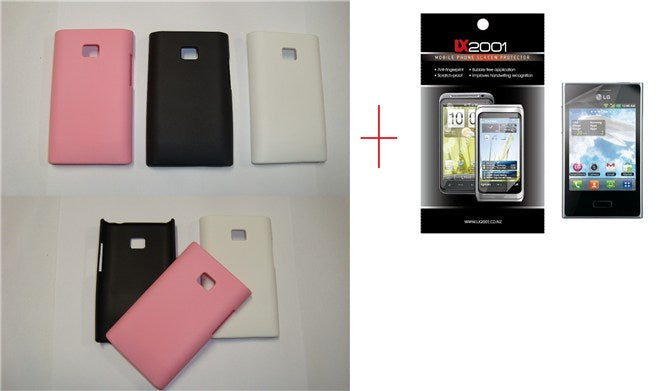LG Optimus L3 E400 HARD Case + Screen Protector