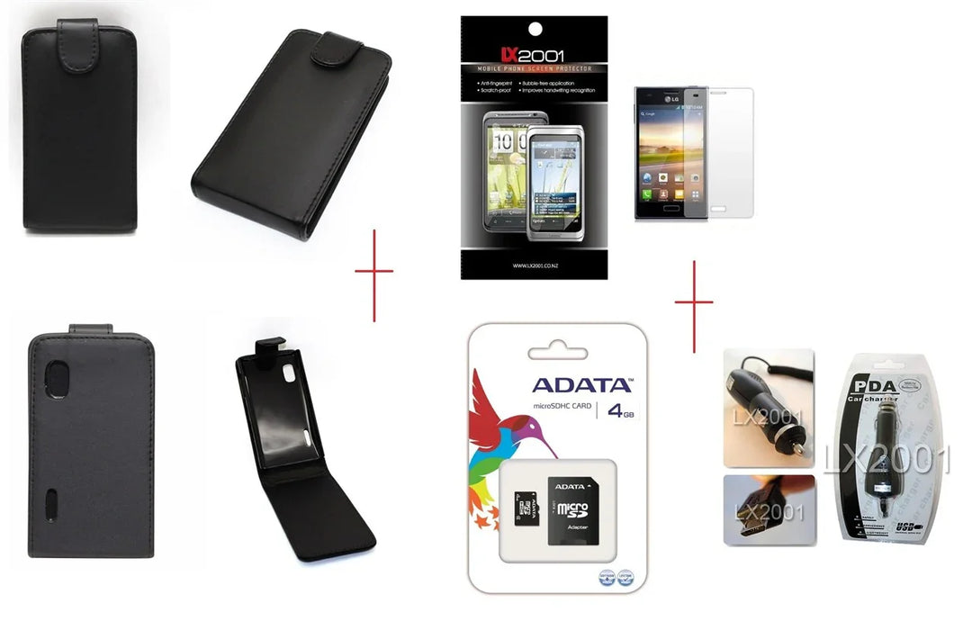 LG Optimus L5 E610 Leather Case 4GB Car Charger - LX2001 - Homewares, Outdoor, Phone Accessories, Cases, Speakers, Headphones + More -