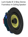 LUMI AUDIO 8' 2-Way Stereo Frameless In-Ceiling Speaker FLC-8