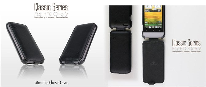 HTC ONE V Leather Case