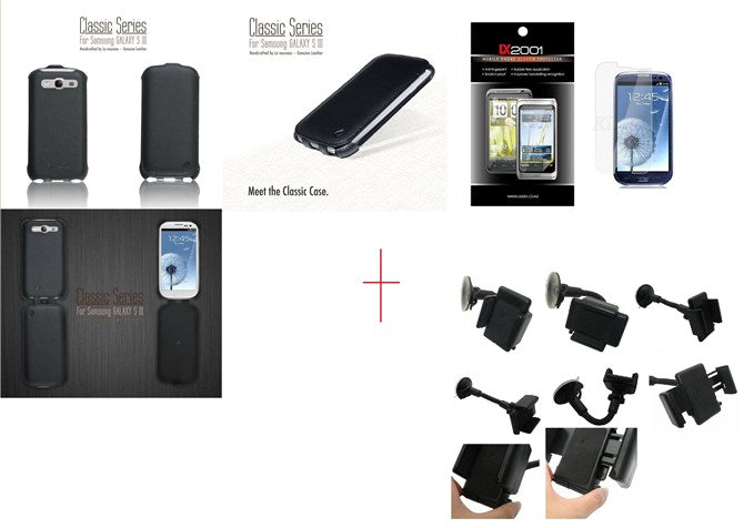Samsung Galaxy S3 Leather Case Kit Holder