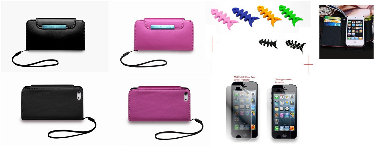 Iphone 5  Leather Case Pouch Wallet Bag SP