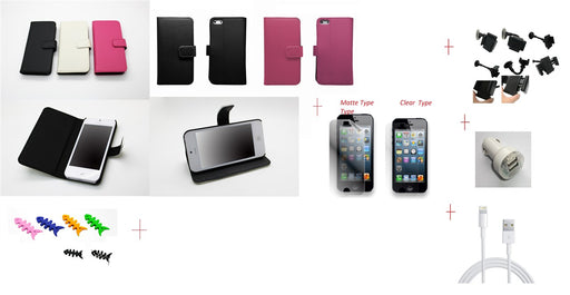 iPhone 5 Leather Case SP Charger Holder USB PC