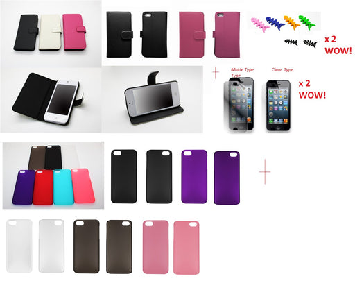 Iphone 5 Stand Leather Case Matte Case