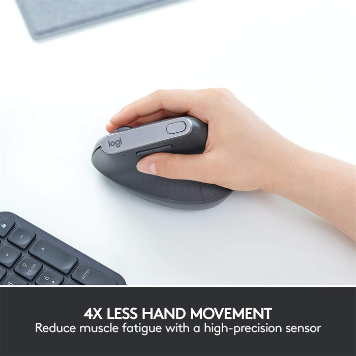 Logitech MX Vertical Advanced Ergonomic Wireless Mouse - Black 910-005449 097855144478