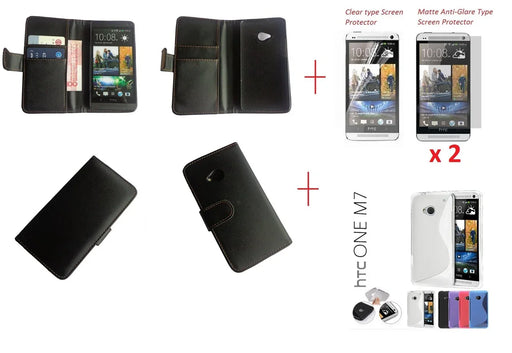HTC ONE M7 Leather Gel Cases Screen Protector - LX2001 - Homewares, Outdoor, Phone Accessories, Cases, Speakers, Headphones + More -