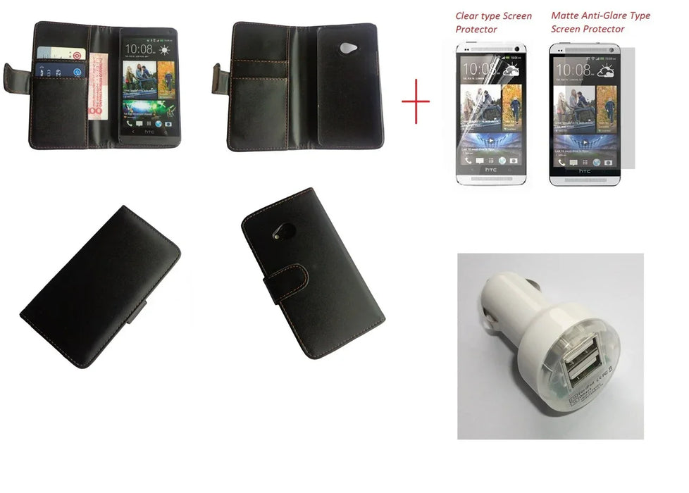 HTC ONE M7 Leather Case Dual USB Car Charger SP - LX2001 - Homewares, Outdoor, Phone Accessories, Cases, Speakers, Headphones + More -
