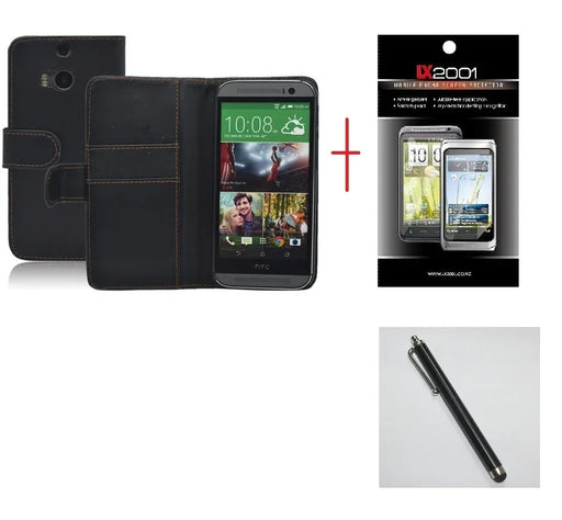 HTC ONE M8 Leather Case Screen Protector Stylus - LX2001 - Homewares, Outdoor, Phone Accessories, Cases, Speakers, Headphones + More -