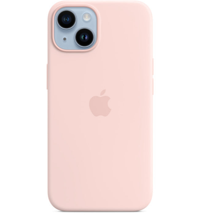 Apple iPhone 14 Silicone Case with MagSafe - Chalk Pink, Soft-touch finish