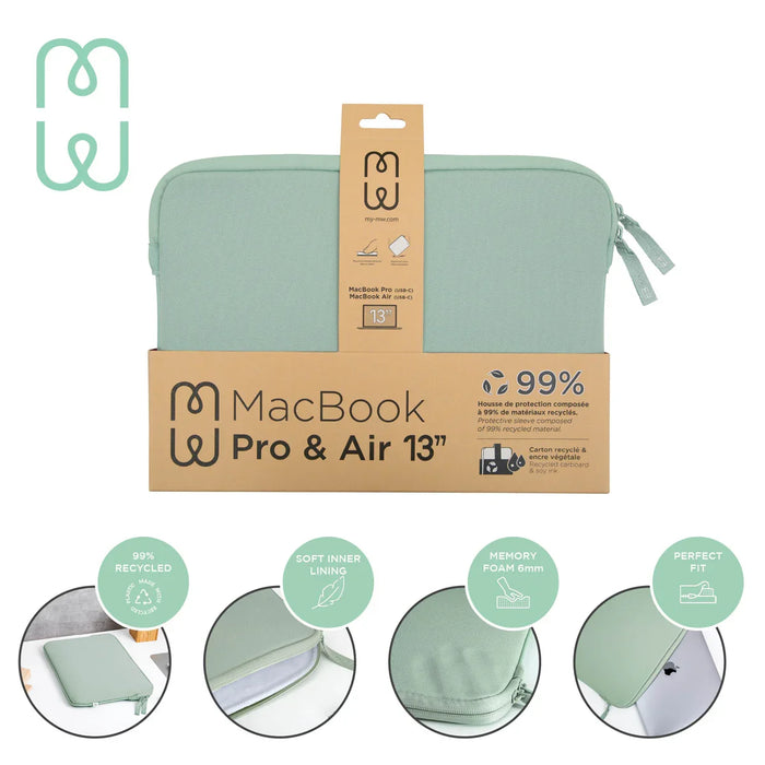 MW Horizon Recycled Sleeve Case for MacBook Pro/Air 13" (Green) - LX2001 - Homewares, Outdoor, Phone Accessories, Cases, Speakers, Headphones + More -