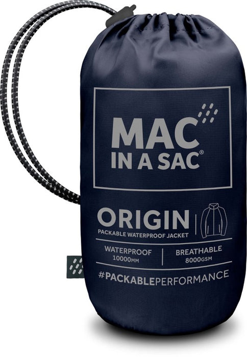 Mac in a Sac Origin 2 Packable Waterproof Jacket Navy - Large