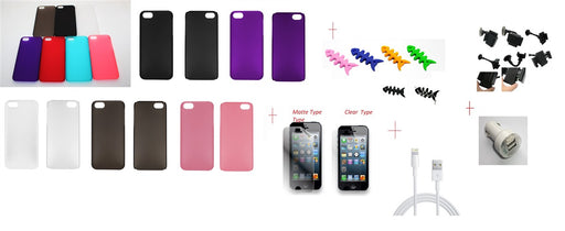 iPhone 5 5S TPU Case Car Charger Holder USB PC Cable