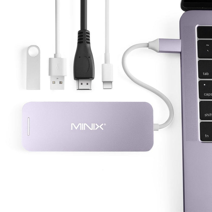 Minix USB-C Hub 240GB SSD Storage 4K HDMI Port + 2 x USB 3.0 Port - Grey NEO-S2GR
