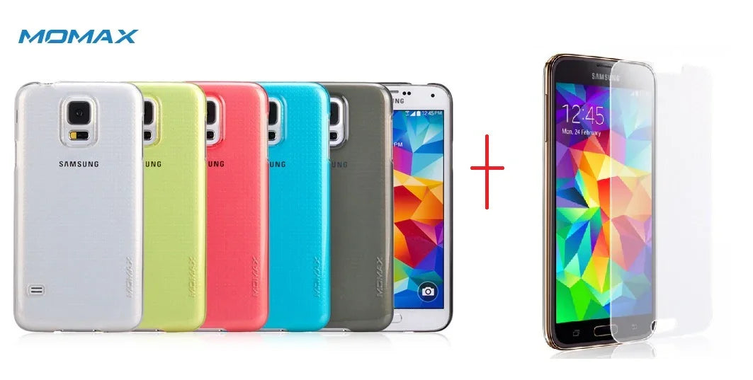 Momax Samsung Galaxy S5 Ultra thin Case + GLASS SP - LX2001 - Homewares, Outdoor, Phone Accessories, Cases, Speakers, Headphones + More -