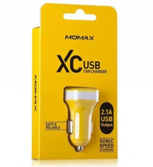 Momax XC USB 2.1A Car Charger - Yellow SXSY - LX2001 - Homewares, Outdoor, Phone Accessories, Cases, Speakers, Headphones + More -