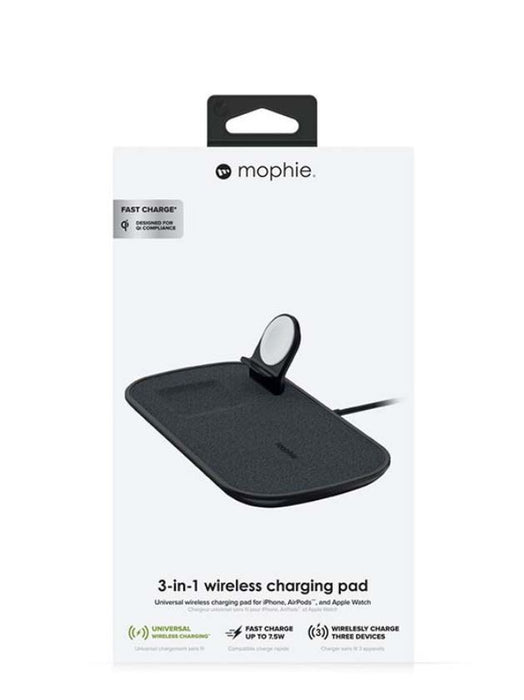 Mophie Qi Wireless Charging Pad - Black 3 in 1 AirPods iPhone Apple Watch 409903656