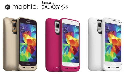 Mophie Juice Pack for Samsung Galaxy S5 Gold; Pink; or White - LX2001 - Homewares, Outdoor, Phone Accessories, Cases, Speakers, Headphones + More -