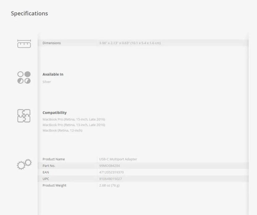 Moshi USB-C HDMI Multiport Adapter Hub - LX2001 - Homewares, Outdoor, Phone Accessories, Cases, Speakers, Headphones + More -