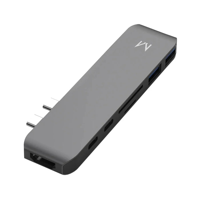 Moyork Lynk 2 x USB-C Adapter HDMI + 2 x USB-A / USB-C / TB3 / TF/SD-SG - Space Grey MOYO-LY-2CSG - LX2001 - Homewares, Outdoor, Phone Accessories, Cases, Speakers, Headphones + More -