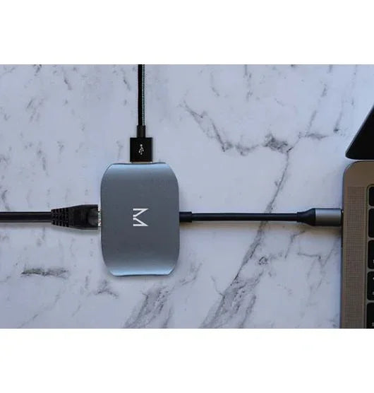 Moyork Lynk USB-C Adapter w/ RJ45 + 2 x USB-A - Space Grey MOYO-LY-RASG - LX2001 - Homewares, Outdoor, Phone Accessories, Cases, Speakers, Headphones + More -
