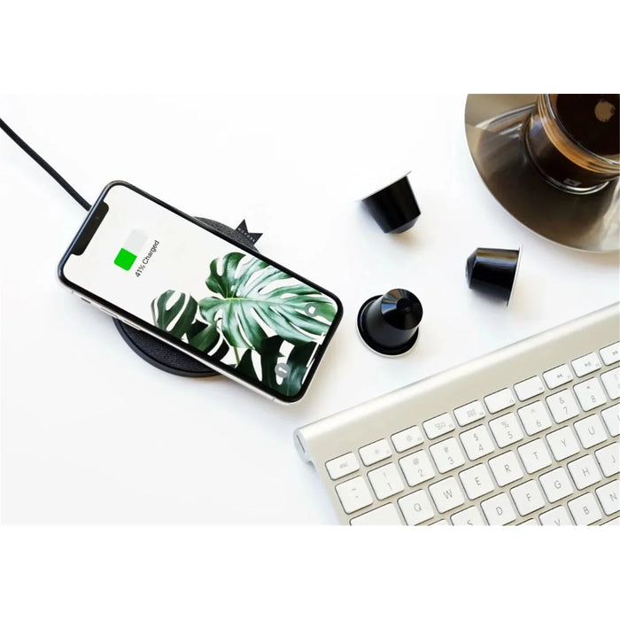 Moyork WATT Qi Wireless Charging Pad - Raven Black Leather MOYO-WA-Q2RB - LX2001 - Homewares, Outdoor, Phone Accessories, Cases, Speakers, Headphones + More -