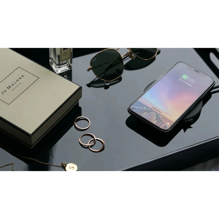 Moyork WATT Qi Wireless Charging Pad - Raven Black Leather MOYO-WA-Q2RB - LX2001 - Homewares, Outdoor, Phone Accessories, Cases, Speakers, Headphones + More -