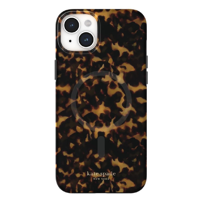 Kate Spade Protective Hardshell MagSafe iPhone 15 Plus Case - Tortoiseshell
