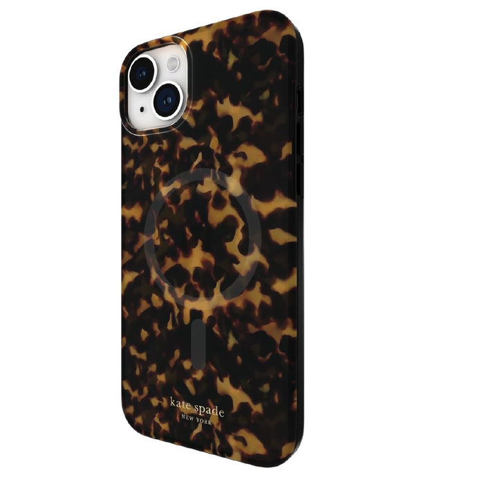 Kate Spade Protective Hardshell MagSafe iPhone 15 Plus Case - Tortoiseshell