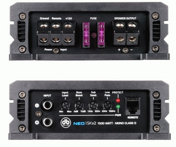 Db Drive Amp Amplifier Neov2 Mono - 1 X 750W Rms @ 1 Ohm / 1 X 350W Rms @ 2 Ohm