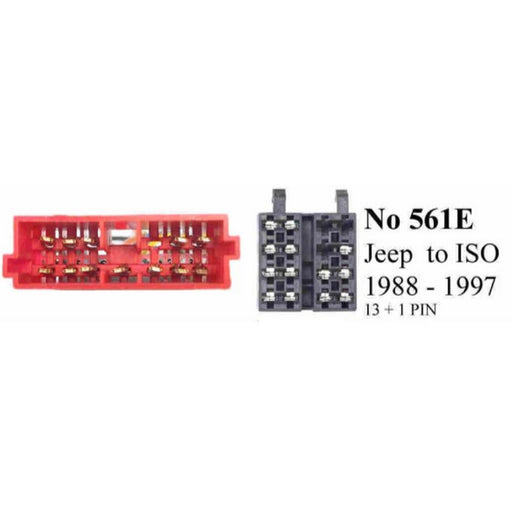 AAMP CAR STEREO HARNESS JEEP CHEROKEE/WRANGLER 1988 - 1997 (2 PLUGS 13+1)
