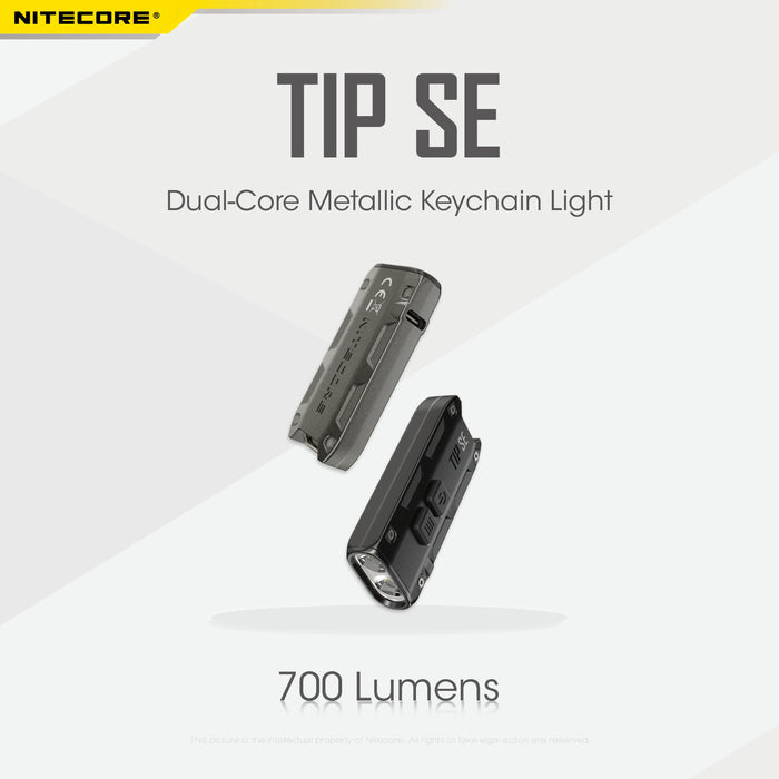Nitecore 700 LUMEN Rechargeable KeyChain FlashLight Light - Black