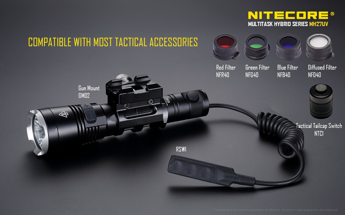 Nitecore RECHAREABLE MULTI-SPECTRUM LED FLASHLIGHT WITH ULTRAVIOLET LIGHT