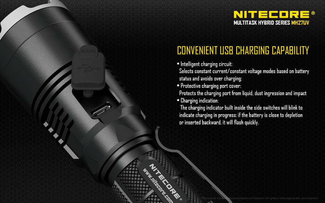 Nitecore RECHAREABLE MULTI-SPECTRUM LED FLASHLIGHT WITH ULTRAVIOLET LIGHT