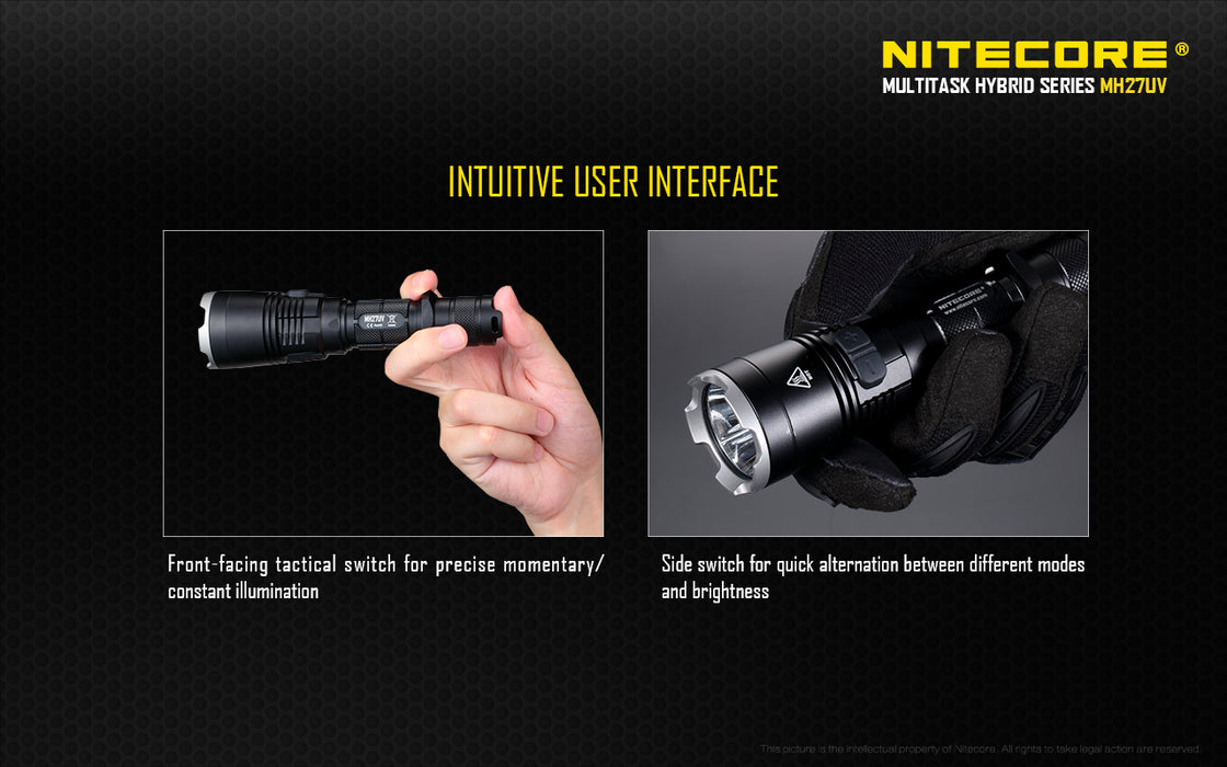 Nitecore RECHAREABLE MULTI-SPECTRUM LED FLASHLIGHT WITH ULTRAVIOLET LIGHT