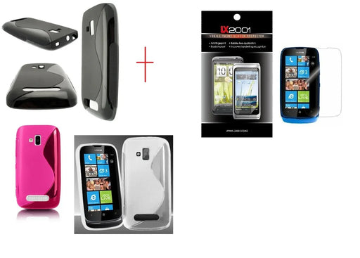 Nokia Lumia 610 Gel Case + Screen Protector - LX2001 - Homewares, Outdoor, Phone Accessories, Cases, Speakers, Headphones + More -