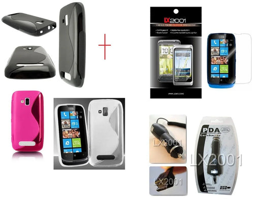 Nokia Lumia 610 Gel Case + Car Charger + SP - LX2001 - Homewares, Outdoor, Phone Accessories, Cases, Speakers, Headphones + More -