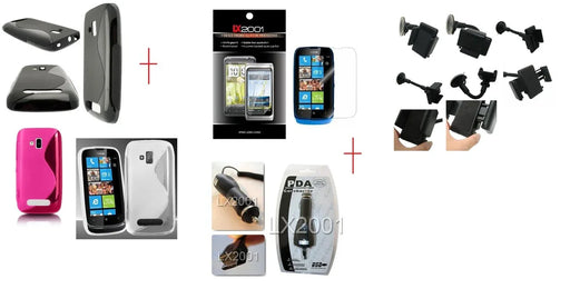 Nokia Lumia 610 Gel Case Charger Car Kit Holder - LX2001 - Homewares, Outdoor, Phone Accessories, Cases, Speakers, Headphones + More -