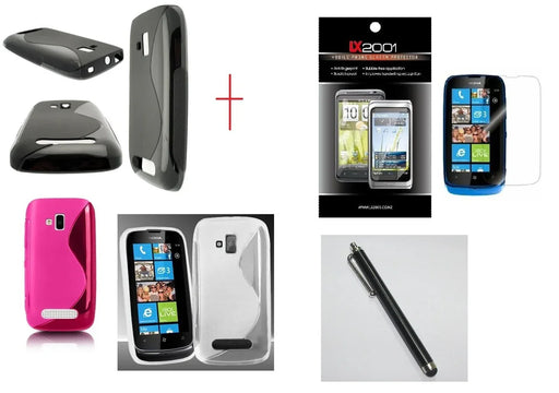 Nokia Lumia 610 Gel Case + Stylus + SP - LX2001 - Homewares, Outdoor, Phone Accessories, Cases, Speakers, Headphones + More -